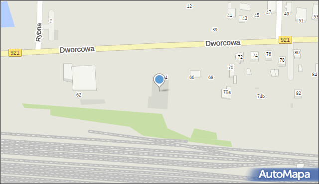 Knurów, Dworcowa, 64, mapa Knurów