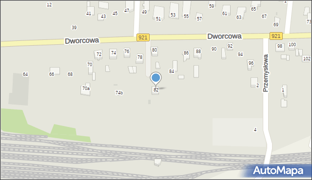 Knurów, Dworcowa, 82, mapa Knurów