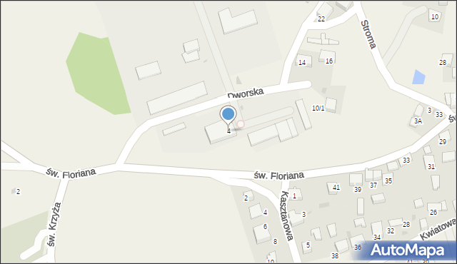 Kobylany, Dworska, 4, mapa Kobylany