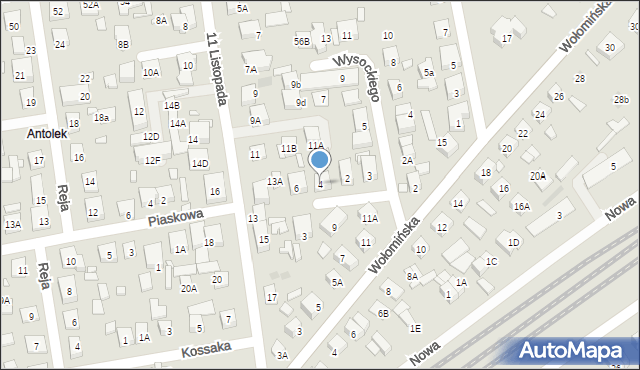 Kobyłka, Dwernickiego Józefa, gen., 4, mapa Kobyłka