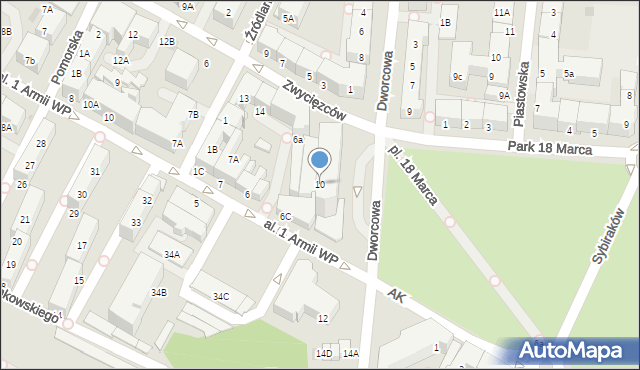 Kołobrzeg, Dworcowa, 10, mapa Kołobrzegu