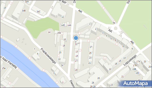 Kołobrzeg, Dworcowa, 11, mapa Kołobrzegu