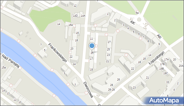 Kołobrzeg, Dworcowa, 15, mapa Kołobrzegu