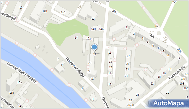 Kołobrzeg, Dworcowa, 18, mapa Kołobrzegu