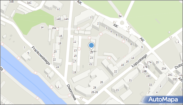 Kołobrzeg, Dworcowa, 25, mapa Kołobrzegu