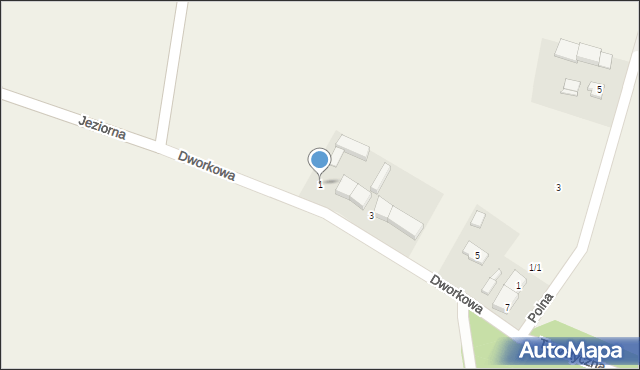 Komorowo, Dworkowa, 1, mapa Komorowo