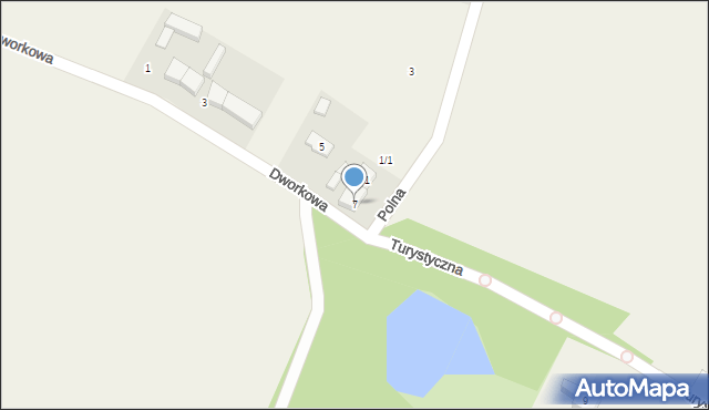 Komorowo, Dworkowa, 7, mapa Komorowo