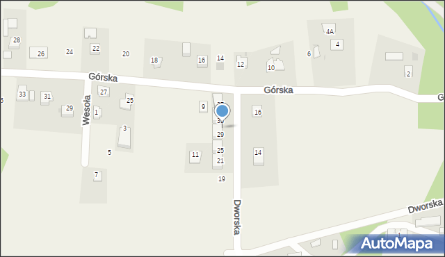 Konary, Dworska, 31, mapa Konary