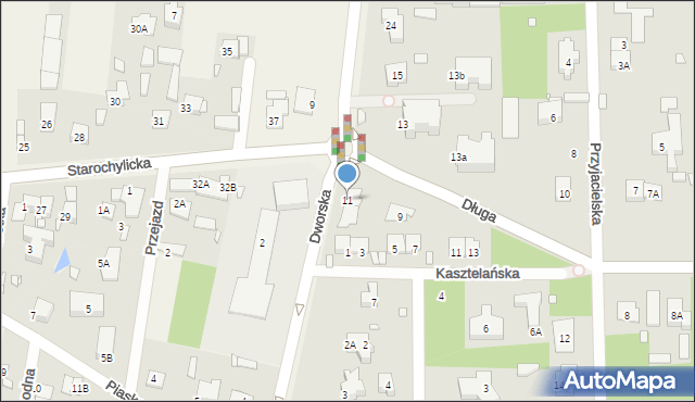 Konstancin-Jeziorna, Dworska, 11, mapa Konstancin-Jeziorna