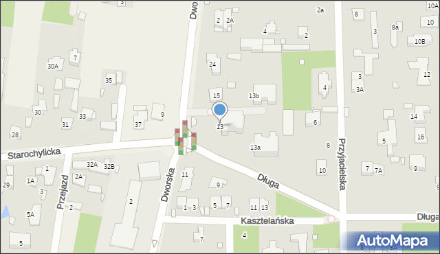 Konstancin-Jeziorna, Dworska, 13, mapa Konstancin-Jeziorna