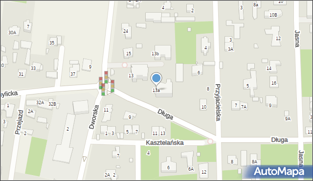 Konstancin-Jeziorna, Dworska, 13a, mapa Konstancin-Jeziorna