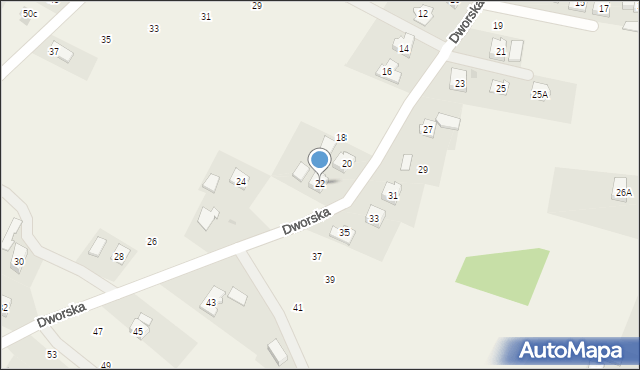 Korczyna, Dworska, 22, mapa Korczyna