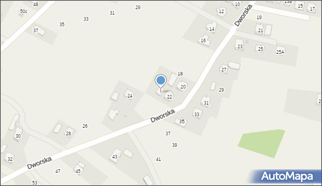 Korczyna, Dworska, 22A, mapa Korczyna
