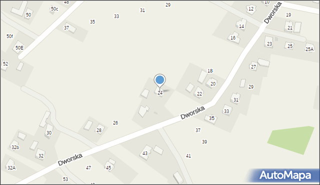 Korczyna, Dworska, 24, mapa Korczyna