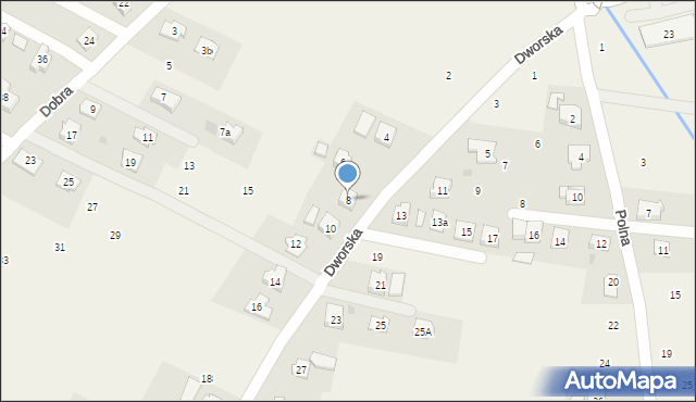 Korczyna, Dworska, 8, mapa Korczyna