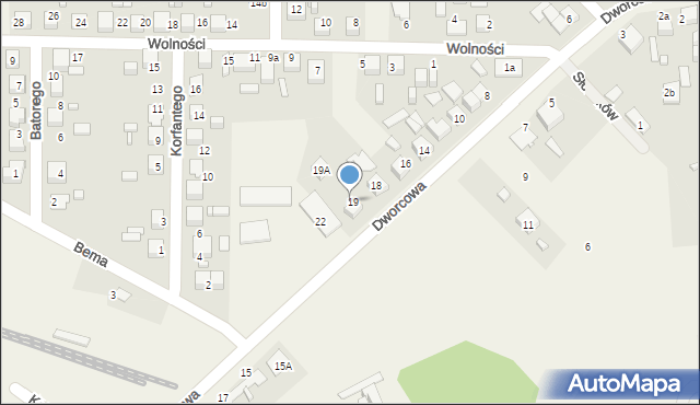 Koszęcin, Dworcowa, 20, mapa Koszęcin