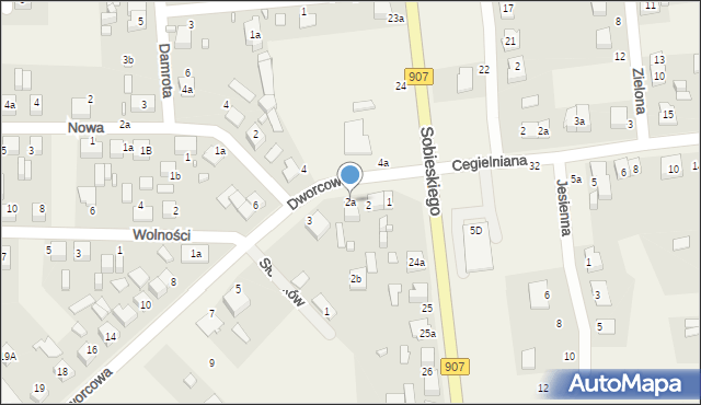 Koszęcin, Dworcowa, 2a, mapa Koszęcin