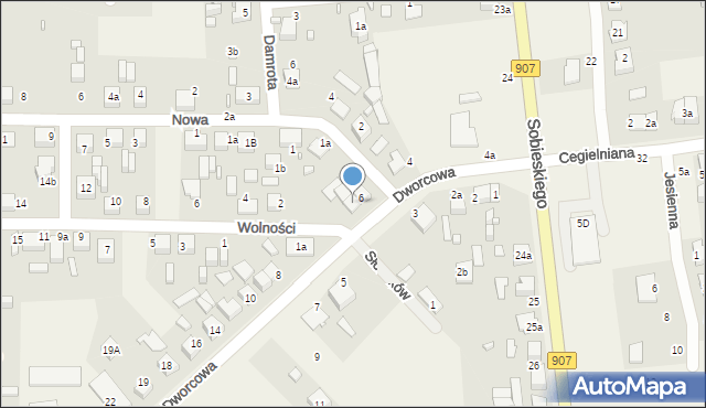 Koszęcin, Dworcowa, 6a, mapa Koszęcin