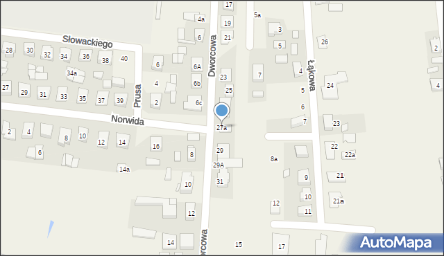 Kotlin, Dworcowa, 27a, mapa Kotlin