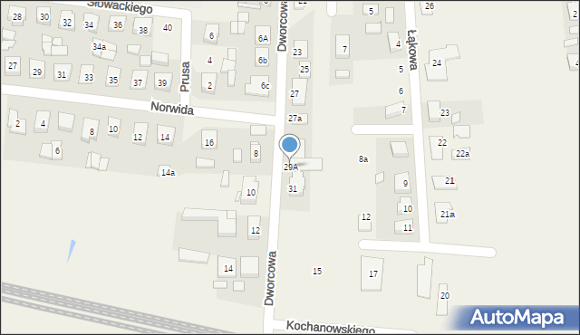 Kotlin, Dworcowa, 29A, mapa Kotlin