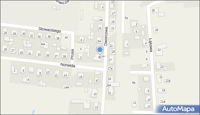 Kotlin, Dworcowa, 6c, mapa Kotlin