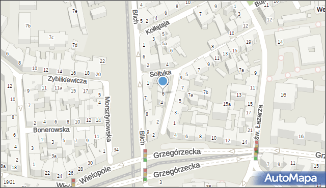 Kraków, Dwernickiego Józefa, gen., 6, mapa Krakowa