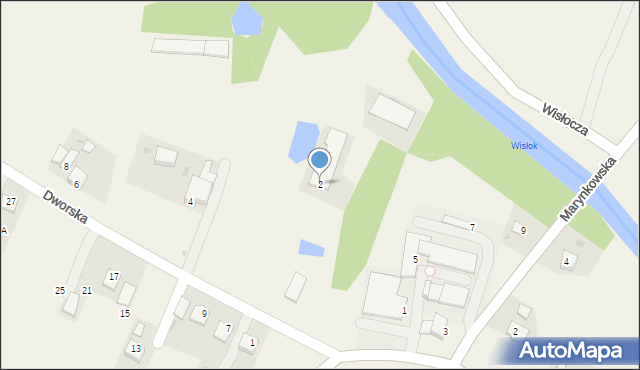 Krościenko Wyżne, Dworska, 2, mapa Krościenko Wyżne