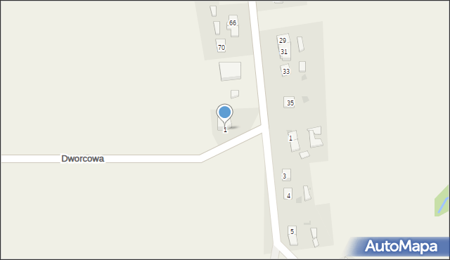 Kulice, Dworcowa, 1, mapa Kulice