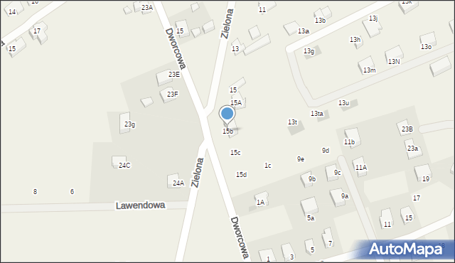 Kunowice, Dworcowa, 15b, mapa Kunowice