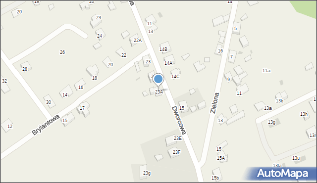 Kunowice, Dworcowa, 23A, mapa Kunowice