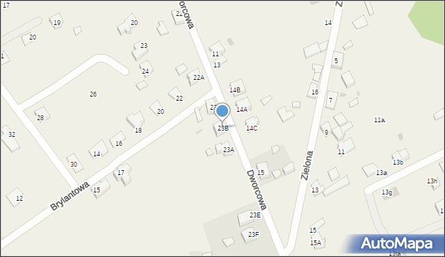 Kunowice, Dworcowa, 23B, mapa Kunowice