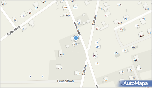 Kunowice, Dworcowa, 23F, mapa Kunowice