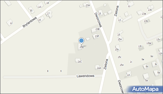 Kunowice, Dworcowa, 23g, mapa Kunowice