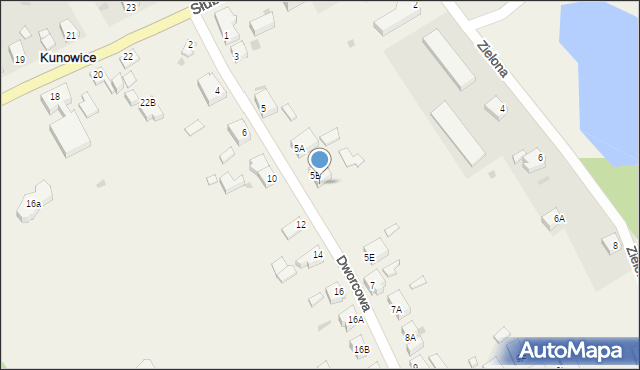 Kunowice, Dworcowa, 5C, mapa Kunowice