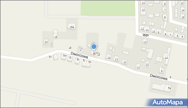Kwilcz, Dworcowa, 16, mapa Kwilcz