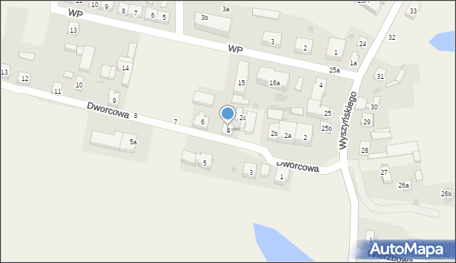 Kwilcz, Dworcowa, 4, mapa Kwilcz