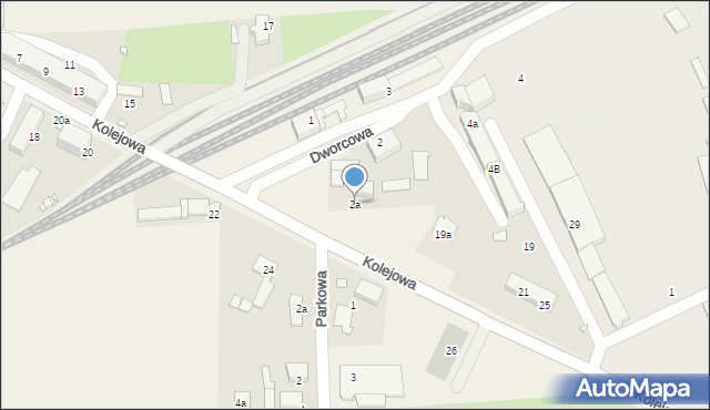 Łambinowice, Dworcowa, 2a, mapa Łambinowice