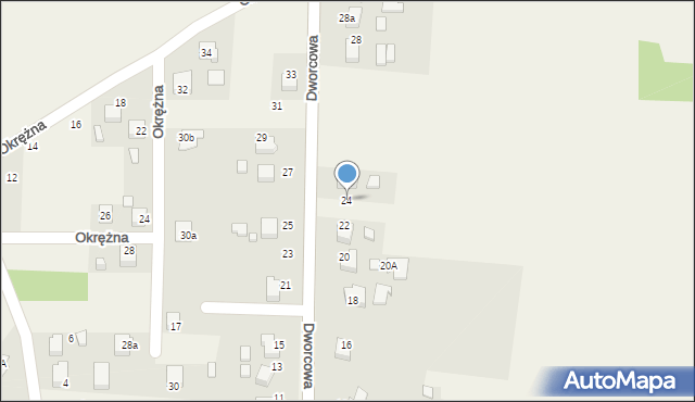 Łaziska, Dworcowa, 24, mapa Łaziska