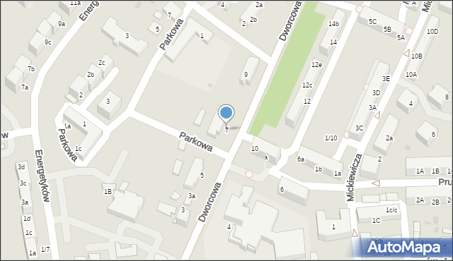 Łaziska Górne, Dworcowa, 7, mapa Łaziska Górne