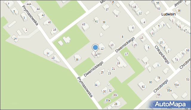 Legionowo, Dwernickiego Józefa, gen., 14, mapa Legionowo