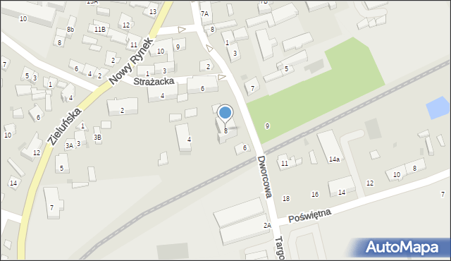 Lidzbark, Dworcowa, 8, mapa Lidzbark