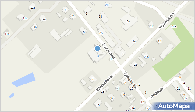 Liniewo, Dworcowa, 3, mapa Liniewo