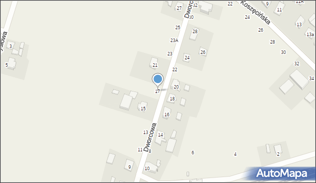 Lisów, Dworcowa, 17, mapa Lisów