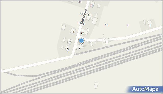 Lisów, Dworcowa, 3A, mapa Lisów