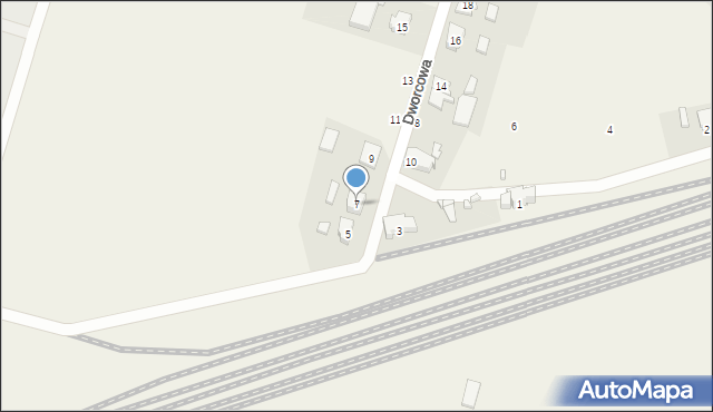 Lisów, Dworcowa, 7, mapa Lisów