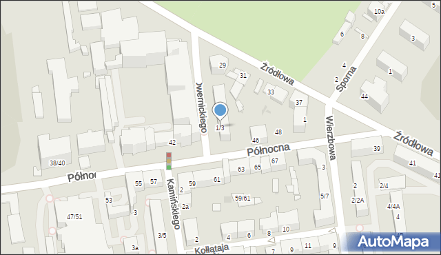 Łódź, Dwernickiego Józefa, gen., 1/3, mapa Łodzi