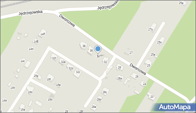 Łódź, Dworcowa, 34, mapa Łodzi