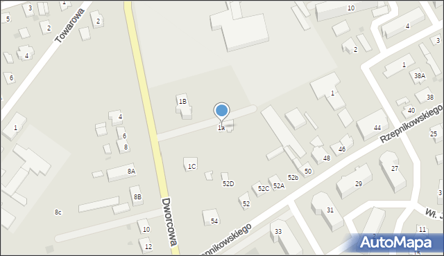 Lubawa, Dworcowa, 1a, mapa Lubawa