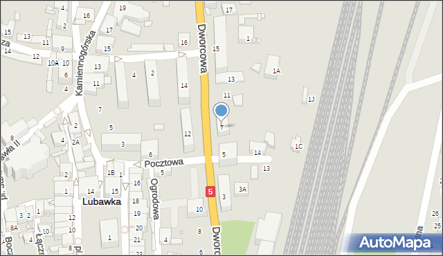 Lubawka, Dworcowa, 7, mapa Lubawka