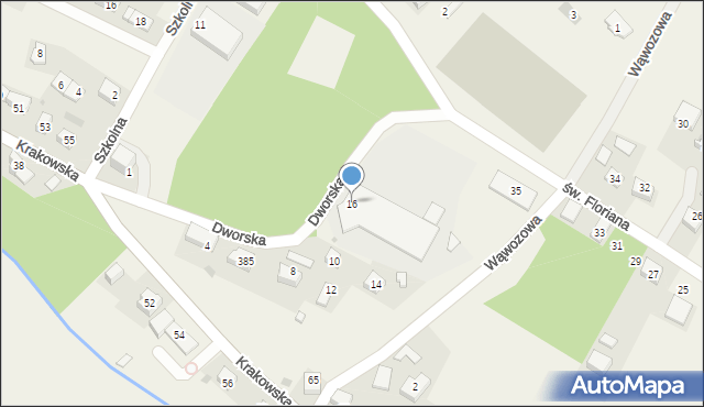 Łuczyce, Dworska, 16, mapa Łuczyce